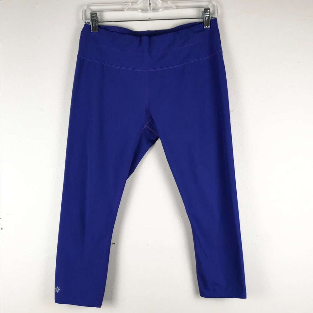 Athleta Blue patterned Crop Pants Sz M
